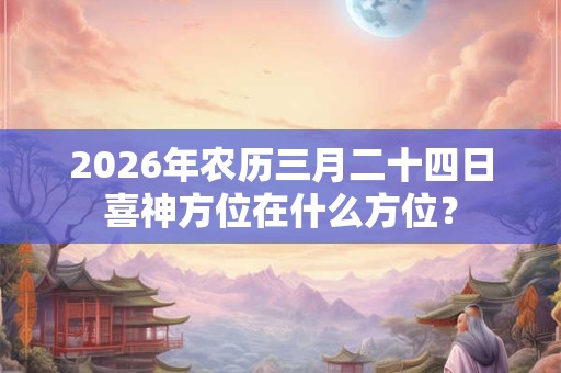 2026年农历三月二十四日喜神方位在什么方位? 2026年农历三月二十四日喜神方位在什么方位?