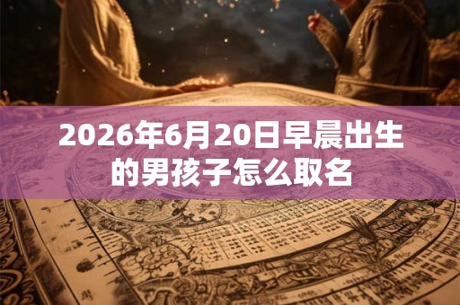 2026年6月20日早晨出生的男孩子怎么取名 2026年6月20日早晨出生的男孩子怎么取名