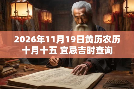 2026年11月19日黄历农历十月十五 宜忌吉时查询