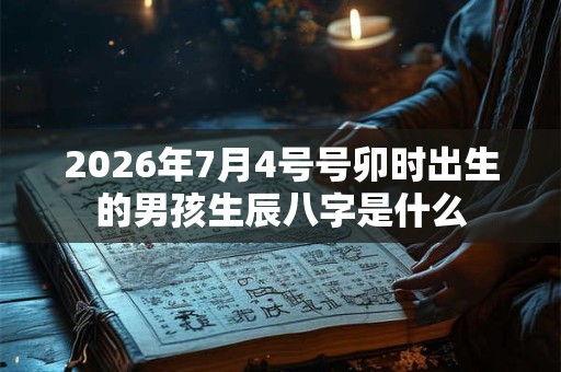2026年7月4号号卯时出生的男孩生辰八字是什么 2026年7月4号号卯时出生的男孩生辰八字是什么