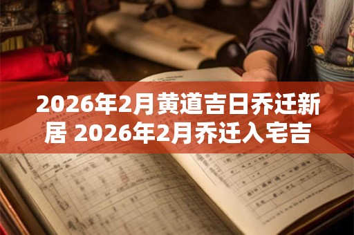 2026年2月黄道吉日乔迁新居 2026年2月乔迁入宅吉日查询