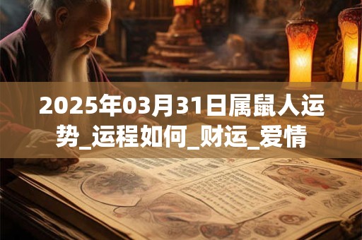 2025年03月31日属鼠人运势_运程如何_财运_爱情 2025年03月31日属鼠人运势_运程如何_财运_爱情