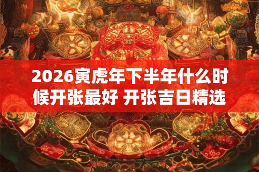 2026寅虎年下半年什么时候开张最好 开张吉日精选 2026寅虎年下半年什么时候开张最好 开张吉日精选