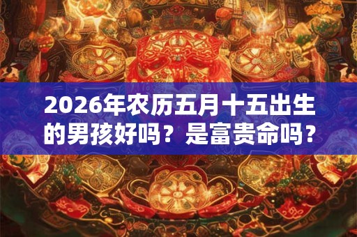 2026年农历五月十五出生的男孩好吗？是富贵命吗？