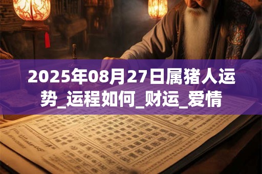 2025年08月27日属猪人运势_运程如何_财运_爱情 2025年08月27日属猪人运势_运程如何_财运_爱情