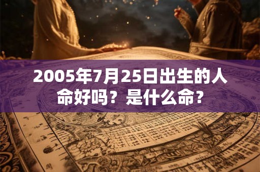 2005年7月25日出生的人命好吗?是什么命? 2005年7月25日出生的人命好吗?是什么命?