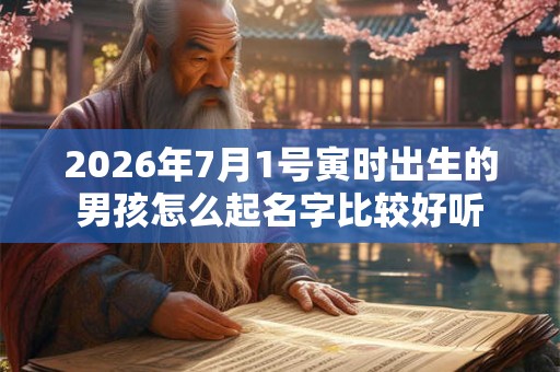 2026年7月1号寅时出生的男孩怎么起名字比较好听 2026年7月1号寅时出生的男孩怎么起名字比较好听
