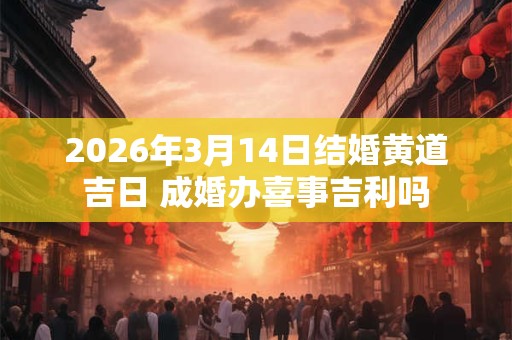 2026年3月14日结婚黄道吉日 成婚办喜事吉利吗 2026年3月14日结婚黄道吉日 成婚办喜事吉利吗