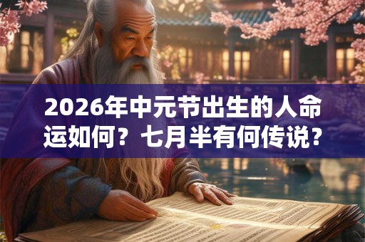 2026年中元节出生的人命运如何？七月半有何传说？