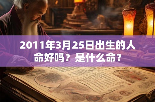2011年3月25日出生的人命好吗?是什么命? 2011年3月25日出生的人命好吗?是什么命?