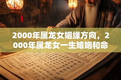 2000年属龙女姻缘方向，2000年属龙女一生婚姻和命运如何？