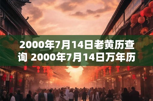 2000年7月14日老黄历查询 2000年7月14日万年历黄道吉日 2000年7月14日老黄历查询 2000年7月14日万年历黄道吉日