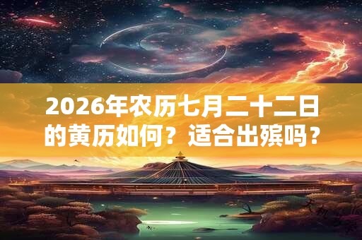 2026年农历七月二十二日的黄历如何？适合出殡吗？