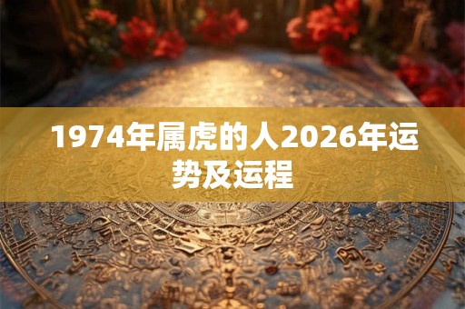 1974年属虎的人2026年运势及运程