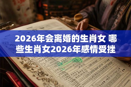 2026年会离婚的生肖女 哪些生肖女2026年感情受挫