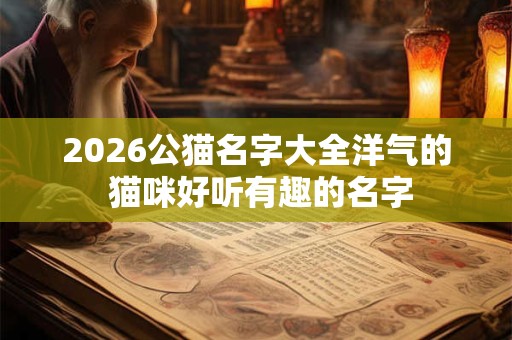 2026公猫名字大全洋气的 猫咪好听有趣的名字 2026公猫名字大全洋气的 猫咪好听有趣的名字