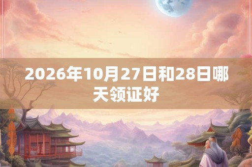 2026年10月27日和28日哪天领证好 2026年10月27日和28日哪天领证好