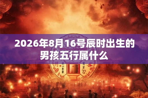 2026年8月16号辰时出生的男孩五行属什么