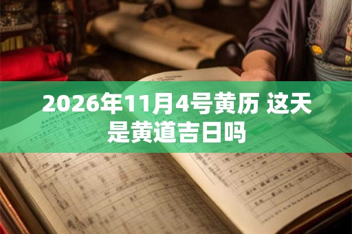 2026年11月4号黄历 这天是黄道吉日吗 2026年11月4号黄历 这天是黄道吉日吗