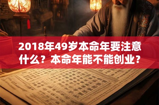 2018年49岁本命年要注意什么?本命年能不能创业? 2018年49岁本命年要注意什么?本命年能不能创业?