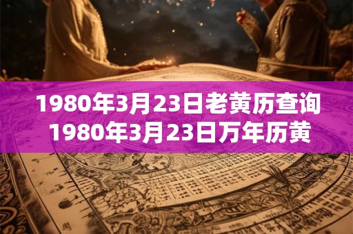 1980年3月23日老黄历查询 1980年3月23日万年历黄道吉日 1980年3月23日老黄历查询 1980年3月23日万年历黄道吉日