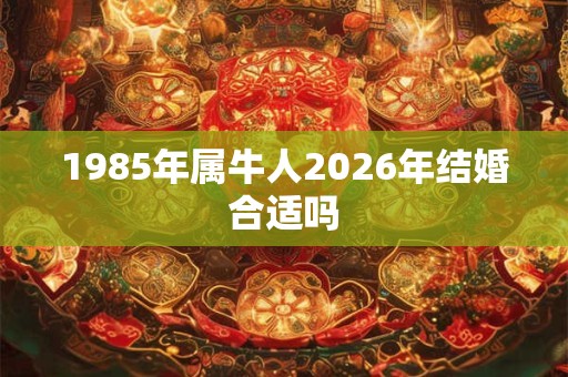 1985年属牛人2026年结婚合适吗 1985年属牛人2026年结婚合适吗