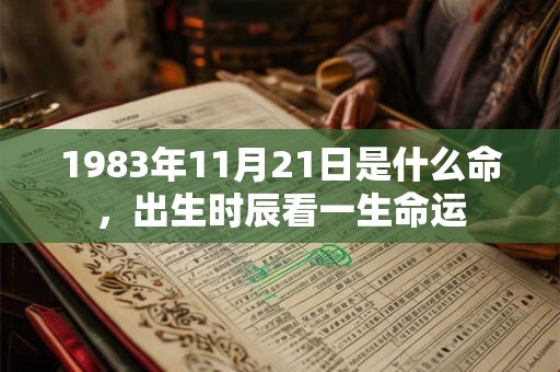 1983年11月21日是什么命，出生时辰看一生命运