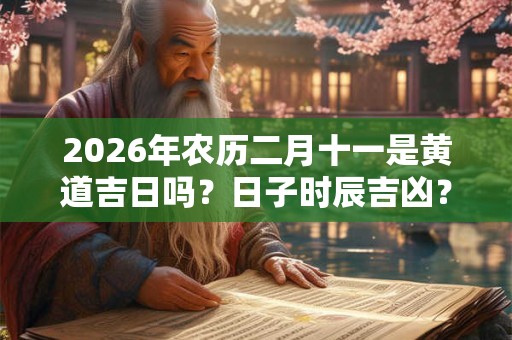 2026年农历二月十一是黄道吉日吗?日子时辰吉凶? 2026年农历二月十一是黄道吉日吗?日子时辰吉凶?