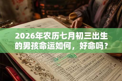2026年农历七月初三出生的男孩命运如何，好命吗？