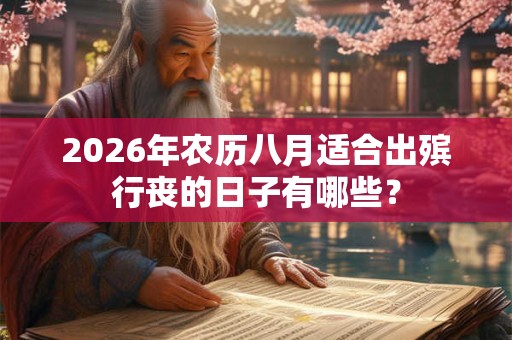 2026年农历八月适合出殡行丧的日子有哪些？