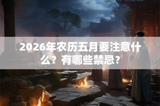 2026年农历五月要注意什么?有哪些禁忌? 2026年农历五月要注意什么?有哪些禁忌?