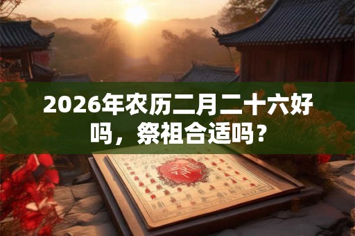 2026年农历二月二十六好吗,祭祖合适吗? 2026年农历二月二十六好吗,祭祖合适吗?