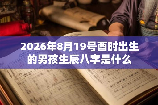 2026年8月19号酉时出生的男孩生辰八字是什么