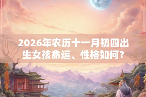 2026年农历十一月初四出生女孩命运、性格如何? 2026年农历十一月初四出生女孩命运、性格如何?