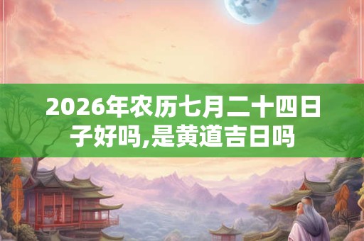 2026年农历七月二十四日子好吗,是黄道吉日吗