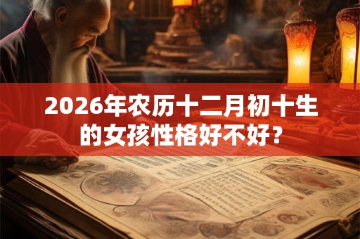 2026年农历十二月初十生的女孩性格好不好？