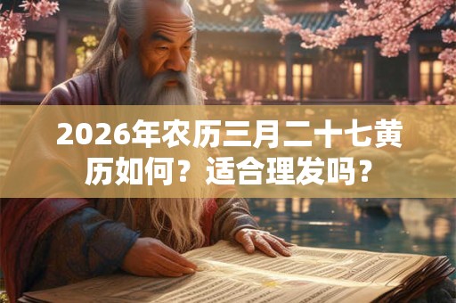 2026年农历三月二十七黄历如何？适合理发吗？