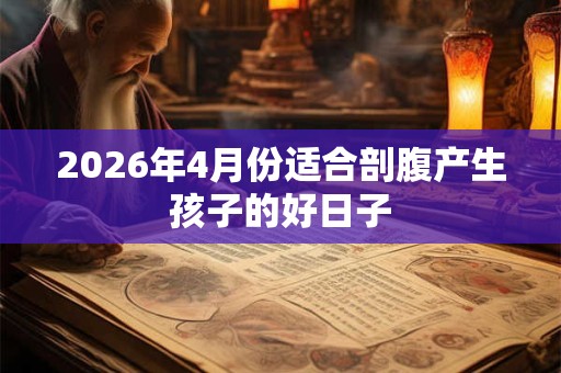 2026年4月份适合剖腹产生孩子的好日子