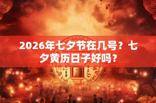 2026年七夕节在几号？七夕黄历日子好吗？