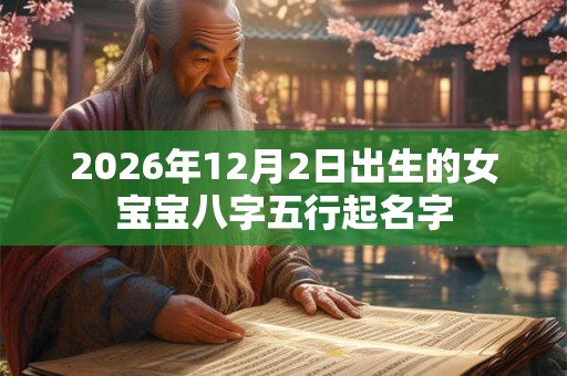 2026年12月2日出生的女宝宝八字五行起名字