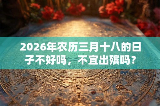 2026年农历三月十八的日子不好吗，不宜出殡吗？