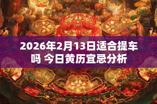 2026年2月13日适合提车吗 今日黄历宜忌分析 2026年2月13日适合提车吗 今日黄历宜忌分析