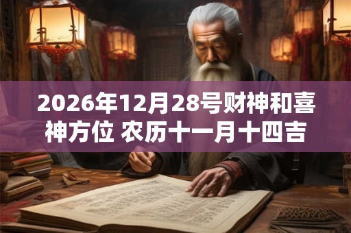 2026年12月28号财神和喜神方位 农历十一月十四吉时查询 2026年12月28号财神和喜神方位 农历十一月十四吉时查询