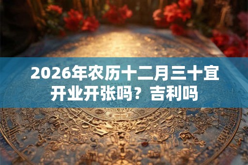 2026年农历十二月三十宜开业开张吗?吉利吗 2026年农历十二月三十宜开业开张吗?吉利吗