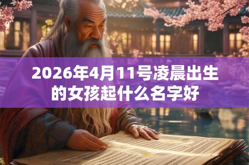 2026年4月11号凌晨出生的女孩起什么名字好