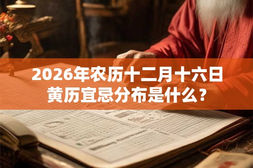2026年农历十二月十六日黄历宜忌分布是什么? 2026年农历十二月十六日黄历宜忌分布是什么?