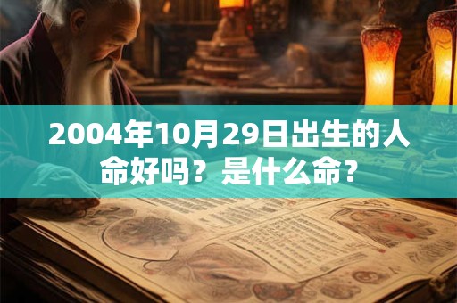 2004年10月29日出生的人命好吗?是什么命? 2004年10月29日出生的人命好吗?是什么命?