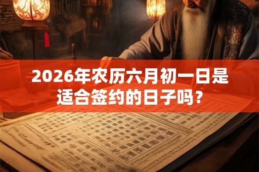2026年农历六月初一日是适合签约的日子吗? 2026年农历六月初一日是适合签约的日子吗?