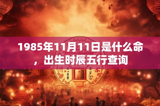 1985年11月11日是什么命，出生时辰五行查询