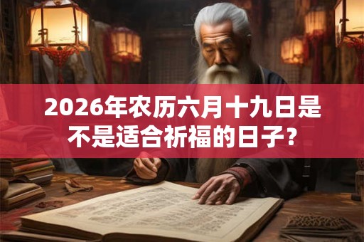2026年农历六月十九日是不是适合祈福的日子？